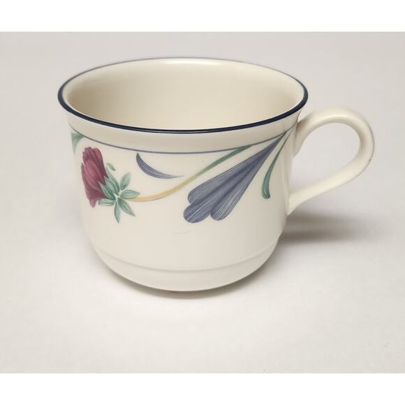 Lenox Chinastone Poppies on Blue Flat Coffee Cups Lot of 11 - Picture 2 of 8